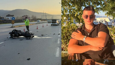 Bursa’da 18 yaşındaki motosiklet sürücüsünün hayatını kaybettiği kaza kamerada