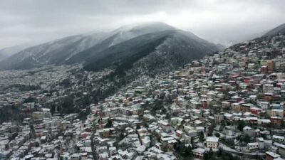 Bursa’dan harika kar manzaraları