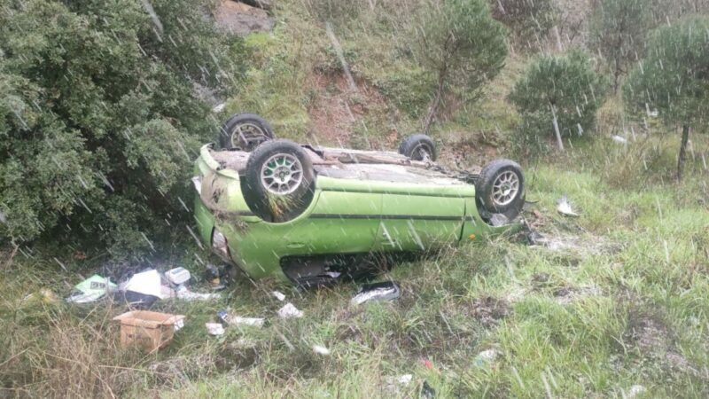 Bursa’da takla atan otomobilin sürücüsü ağır yaralandı Bursa'nın Gemlik ilçesinde yağış nedeniyle kayganlaşan yolda takla atan otomobilin