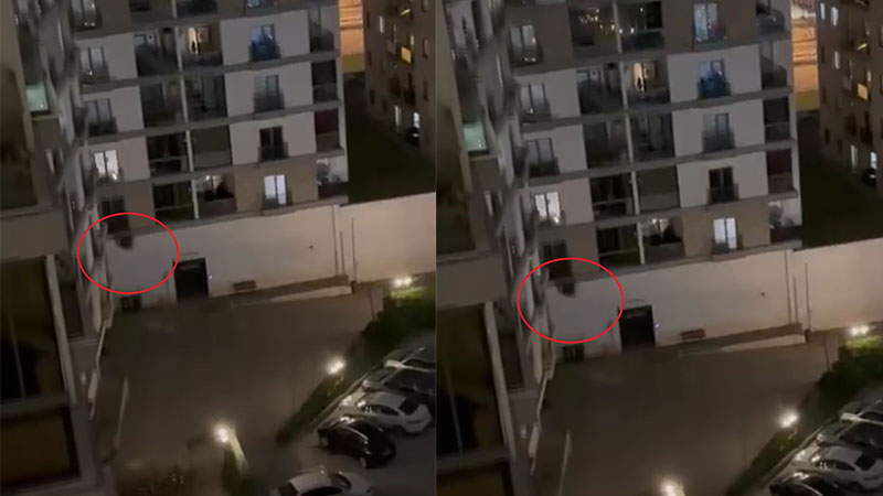 Bursa’da cinnet anı: Her şeyi aşağı attı, site sakinleri kayda aldı Bursa’da cinnet anı: Her şeyi aşağı attı, site sakinleri kayda aldı