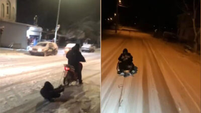 Bursa’da vatandaşlar karın tadını çıkardı