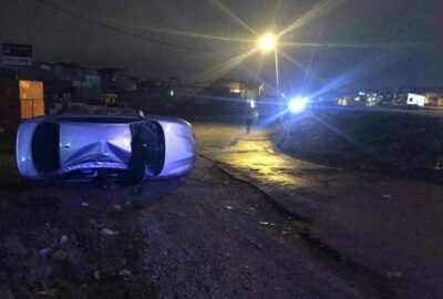 Bursa’da kontrolden çıkan otomobil takla attı: 2 yaralı