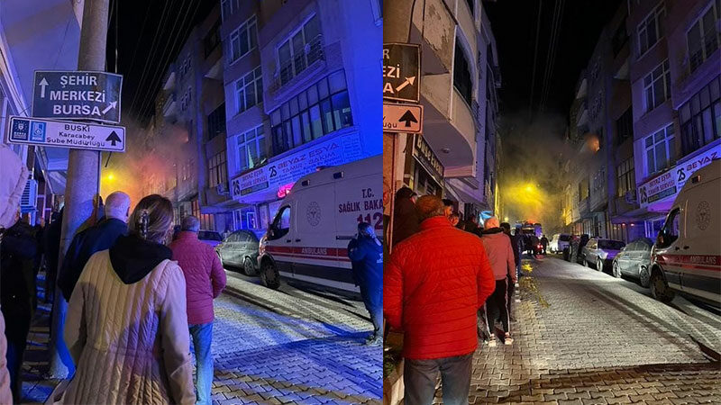 Bursa’da korkutan yangın Bursa’da akşam saatlerinde 4 katlı bir binanın 2. katında çıkan
