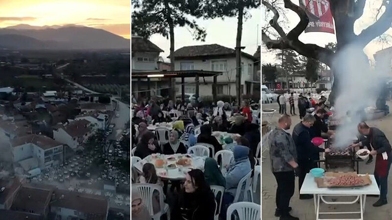 Bursa’nın İnegöl ilçesi Alibeyköy Mahallesi'nde yaklaşık 1500 kişinin katılımıyla iftar