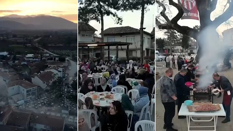 İnegöl Alibeyköy’de 1500 kişilik iftar