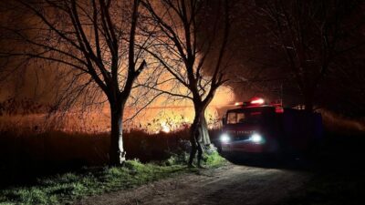 İznik Gölü kıyısında korkutan yangın