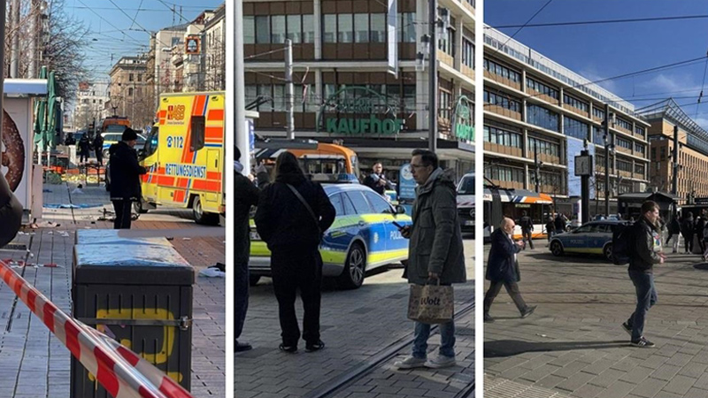 Almanya’da araç kalabalığın arasına daldı