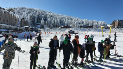 Osmangazili çocuklar kayak yapmayı öğrendi