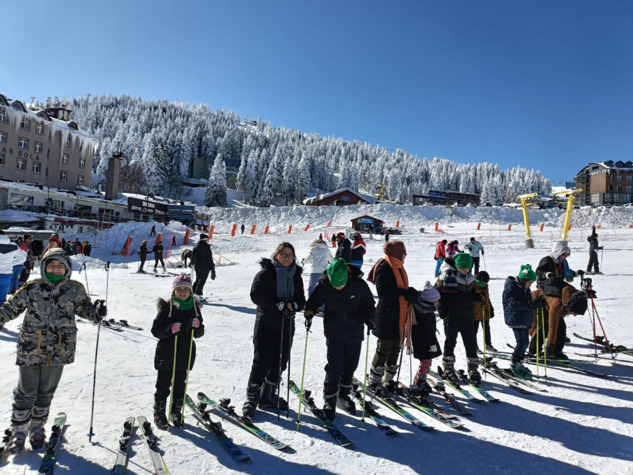 Osmangazili çocuklar kayak yapmayı öğrendi