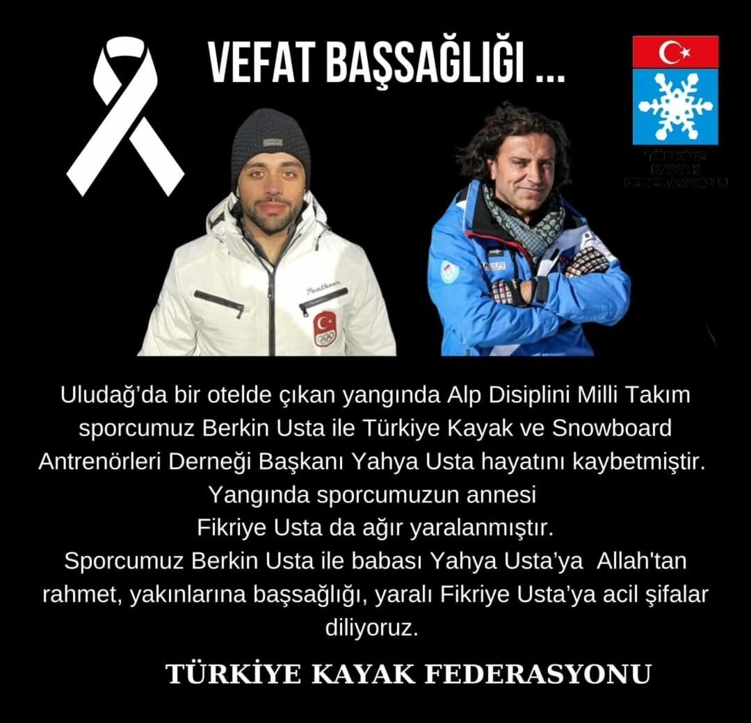 Türkiye Kayak Federasyonu’nundan başsağlığı mesajı Türkiye Kayak Federasyonu’nundan başsağlığı mesajı
