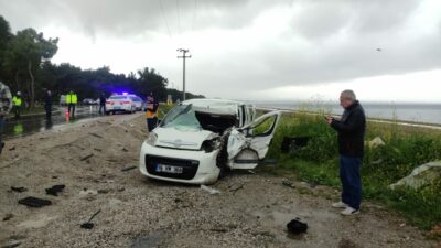 Bursa’da kamyon ile hafif ticari araç çarpıştı