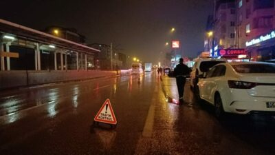 Bursa’da kazaya müdahale eden polise kamyonet çarptı