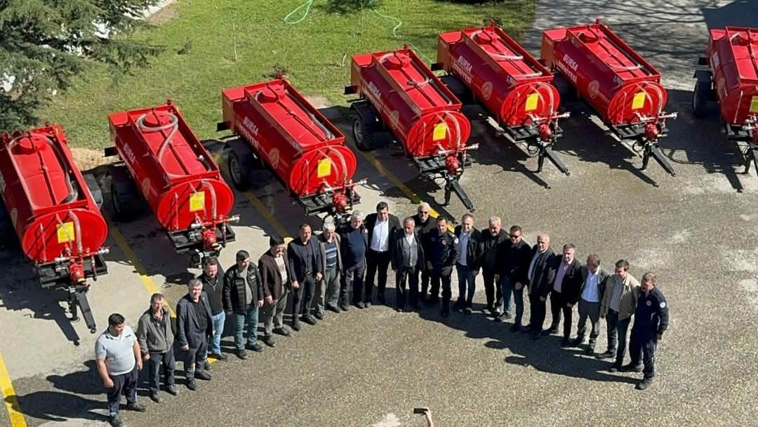 Bursa’nın o ilçesinde köylere yangın söndürme tankeri
