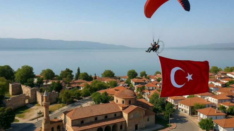 Bursa’da muhteşem görüntüler! İzleyenler hayran kaldı… Uluslararası yarışmalara hazırlanmak için Bursa’ya gelen Katar paramotor ekibine lojistik