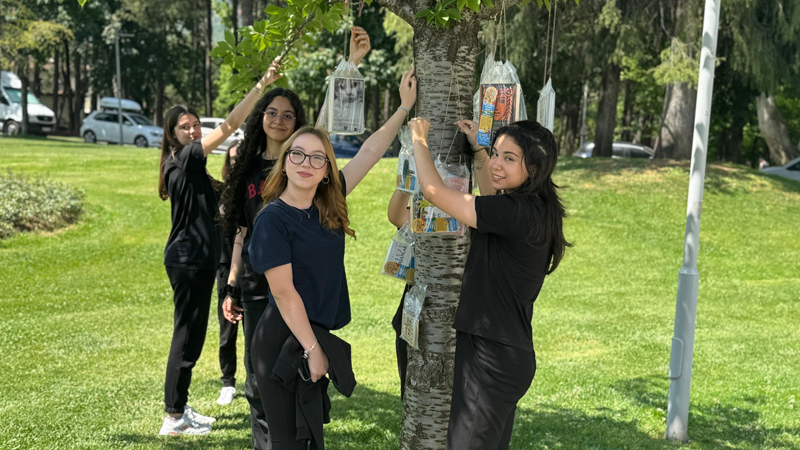 Bursa’da ağaçlar ‘kitap’ açtı