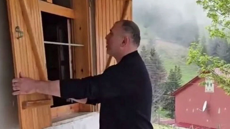 Belediye Başkanının evinde ‘ayı’ sürprizi