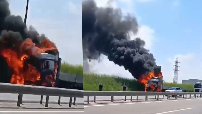 Bursa-İzmir yolunda korku dolu anlar: Canını zor kurtardı