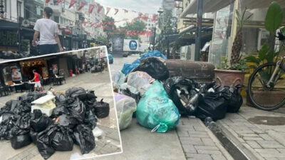 İzmir’de grev: Sokaklarda çöpler birikti