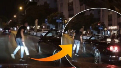 Trafikte dehşete düşüren görüntü