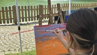 Bursa Erkek Lisesi öğrencilerinden tuval etkinliği