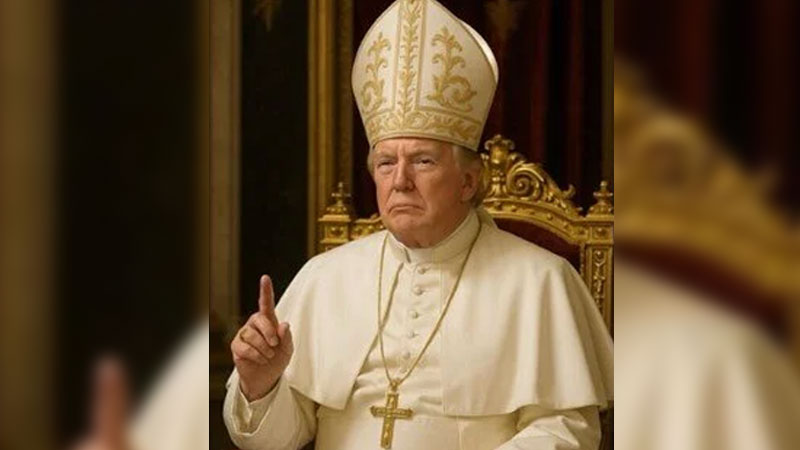 Trump, şimdi de Papa oldu Trump, şimdi de Papa oldu
