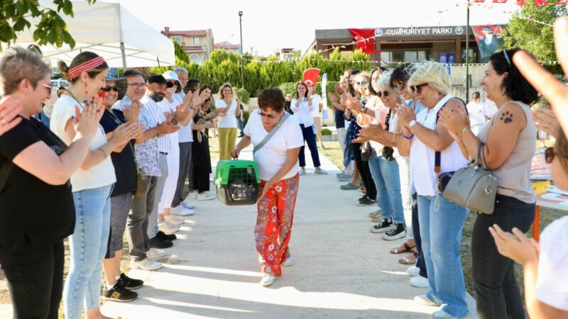 Mudanya Belediyesi, koruma altındaki sahipsiz hayvanlar için Bademli Cumhuriyet Parkı’nda