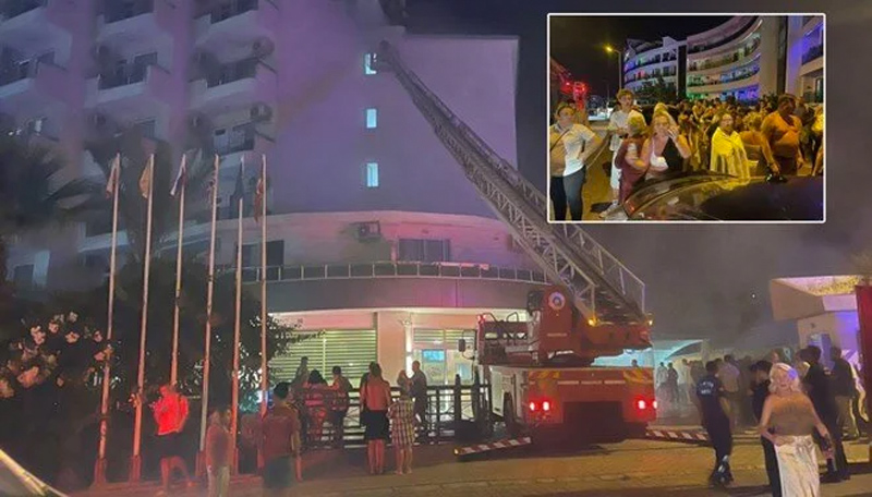 Otelde yangın kâbusu: 622 turist tahliye edildi Otelde yangın kâbusu: 622 turist tahliye edildi