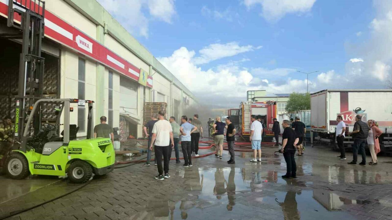 Bursa’daki zeytin tesisinde korkutan yangın