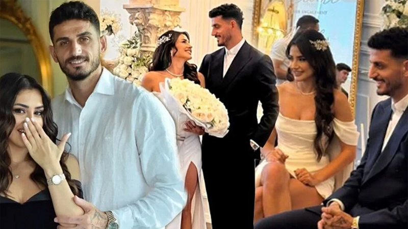 Ünlü çiftten evlilik yolunda ilk adım