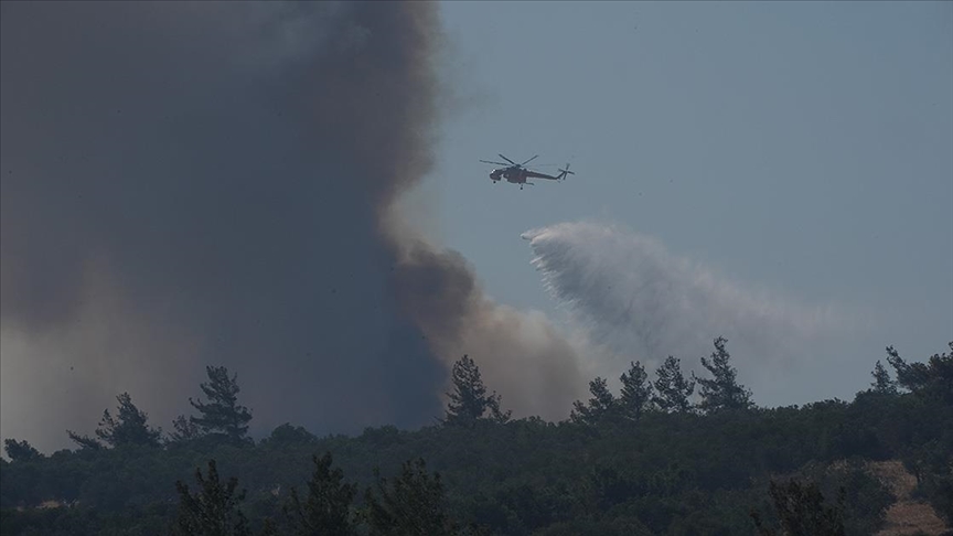 İzmir’de orman yangını kontrol altında! Çok sayıda ev tahliye edildi