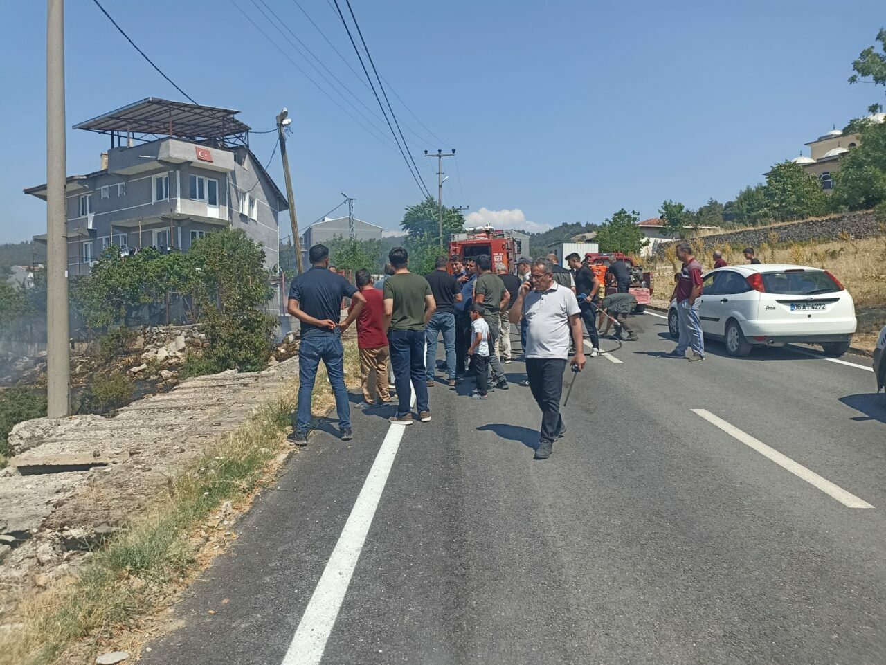 Bursa’da otluk alanda yangın