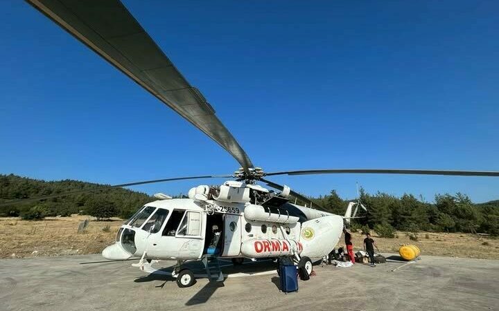 Bursa’ya yangın helikopteri Bursa Orman Bölge Müdürlüğü, yaz sıcaklarında artan yangın riskine karşı