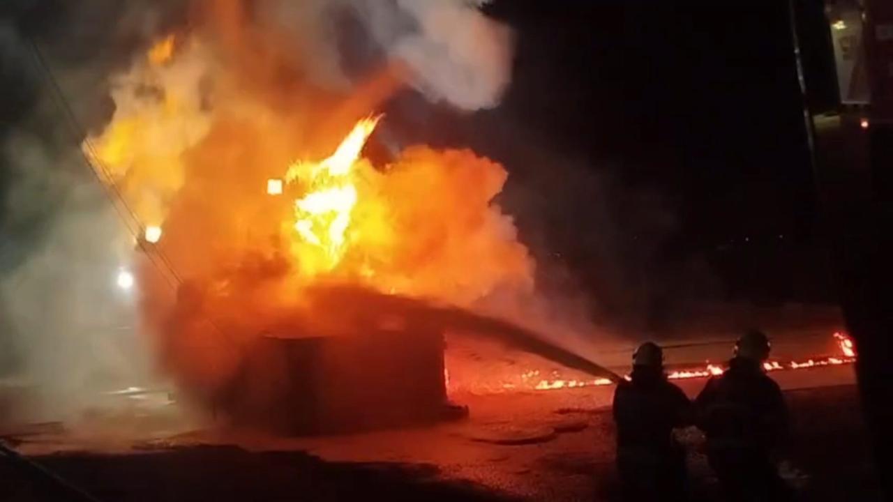 Petrol sondaj kuyusu sahasında yangın