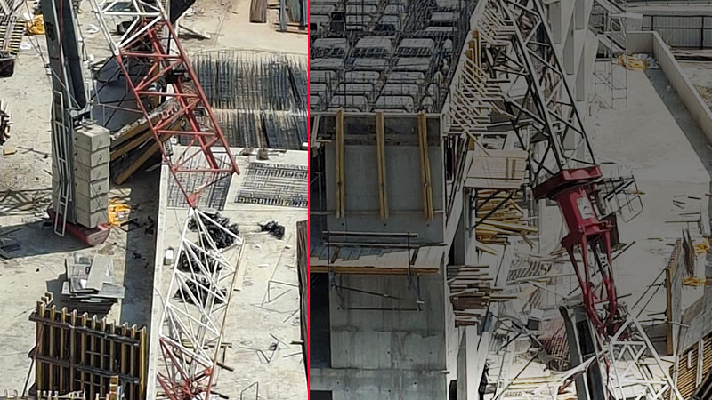 Bursa’da vinç devrildi! Bursa’da vinç devrildi!