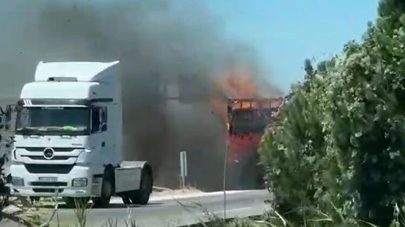 Bursa’da korku dolu anlar! Alev alev yandı