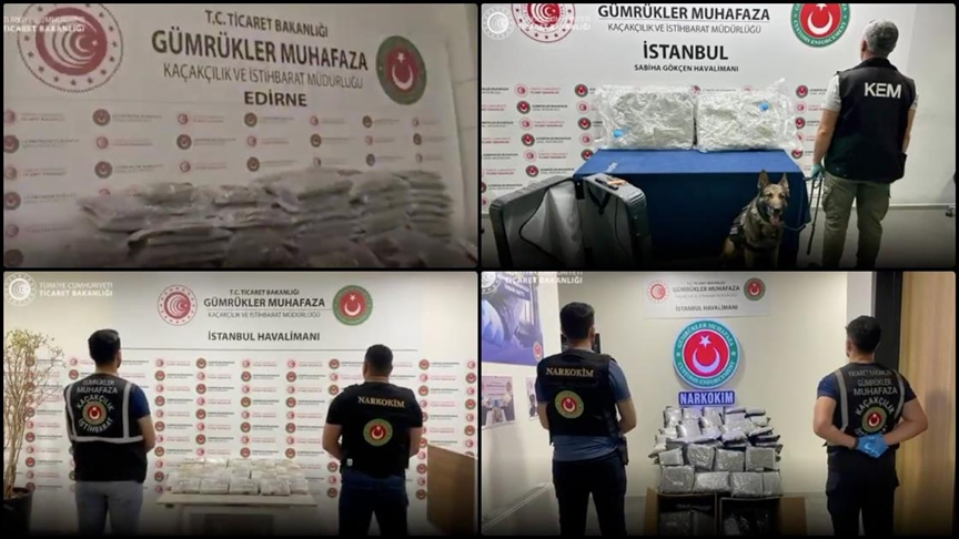 3 ilde 1,2 ton uyuşturucu ele geçirdi