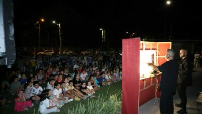 İnegöllü çocuklar Karagöz’le buluştu