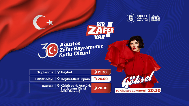 Bursa’da 30 Ağustos coşkuyla kutlanacak! İşte program… Bursa’da 30 Ağustos coşkuyla kutlanacak! İşte program…