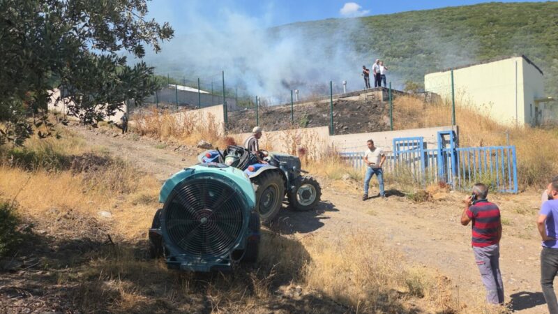 Bursa'nın Orhangazi ilçesinde makilik alanda yangın çıktı...
