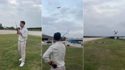 Düşen eğitim uçağı evlilik teklifi için havalanmış! O anlar kamerada