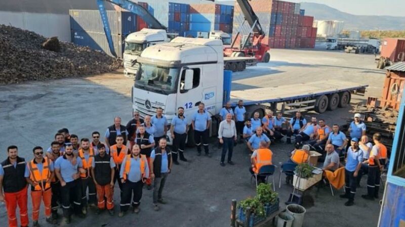 Gemlik Roda Port Limanı'nda Liman İş Sendikası'nın yetki almasının ardından