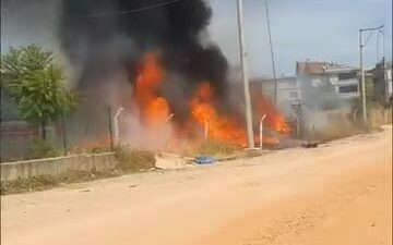 Bursa’da araç denetim istasyonunda yangın