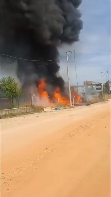 Bursa’da araç denetim istasyonunda yangın