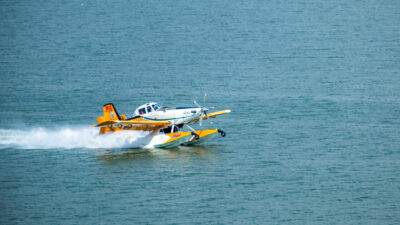 Burdur’da eğitim uçağı baraja iniş yaptı