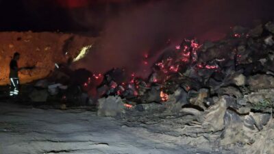 Bursa’da çöplükte yangın