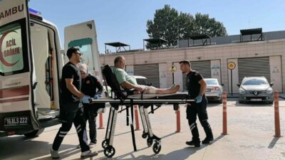 Bursa’da feci olay! Spiralle bacağını kesti