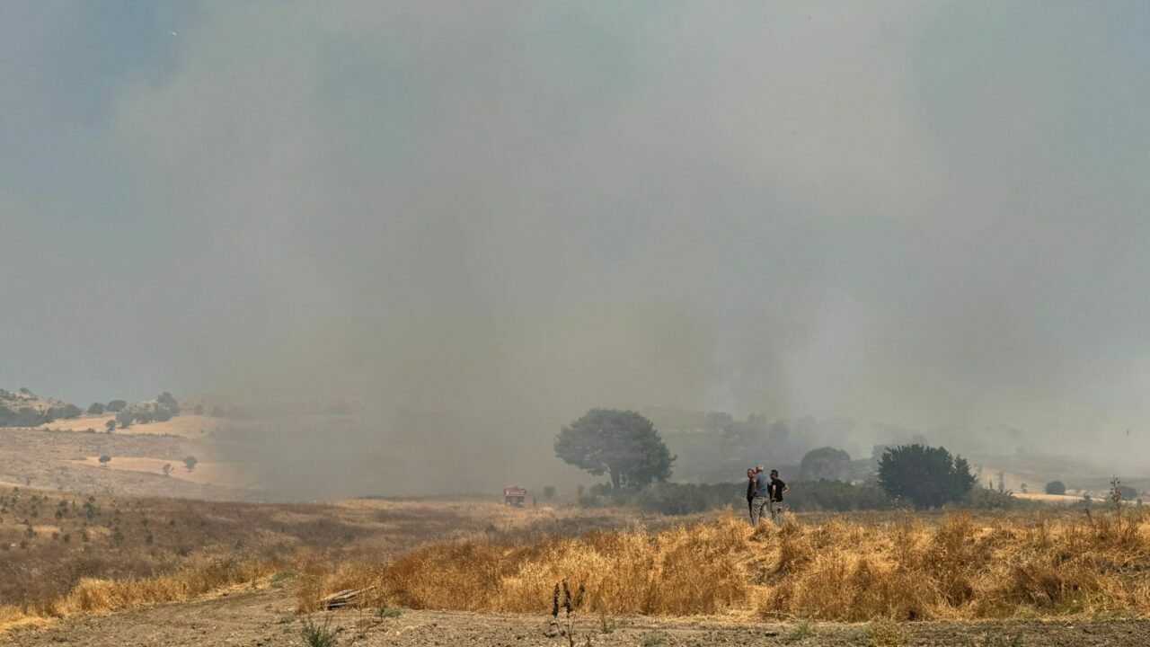 Çanakkale’de orman dışı alanda yangın