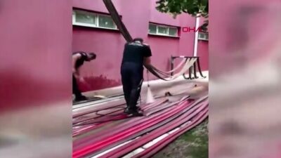 Bursa itfaiyesi ekipmanlarından yangının izlerini böyle temizledi