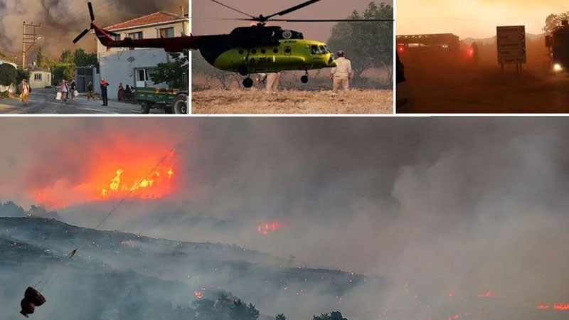 Çanakkale’de alevlerle mücadele: Tarihi Alan kapatıldı