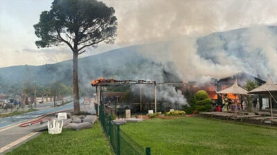Erdek’te otelde yangın paniği